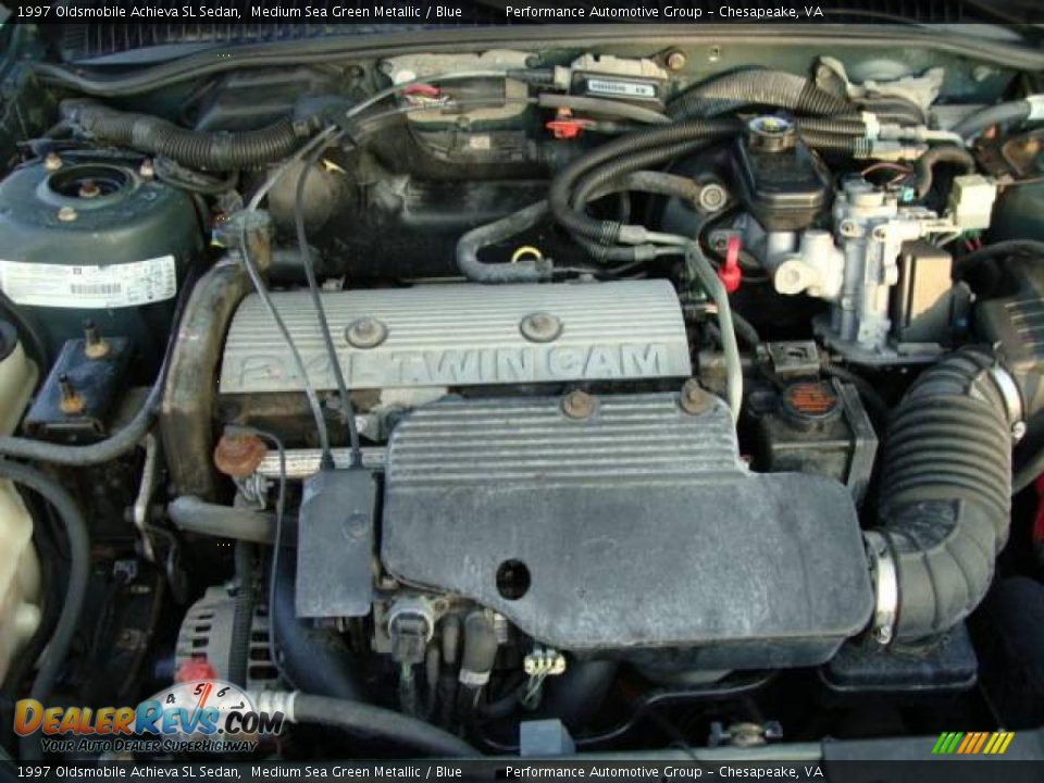 1997 Oldsmobile Achieva SL Sedan Medium Sea Green Metallic / Blue Photo #25
