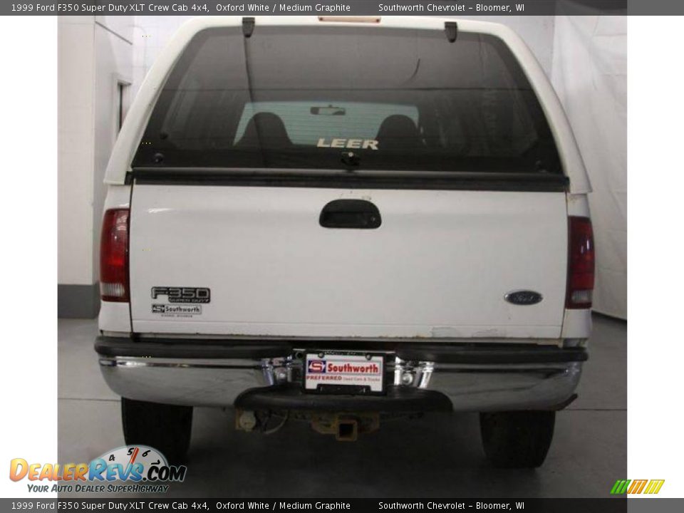 1999 Ford F350 Super Duty XLT Crew Cab 4x4 Oxford White / Medium Graphite Photo #2