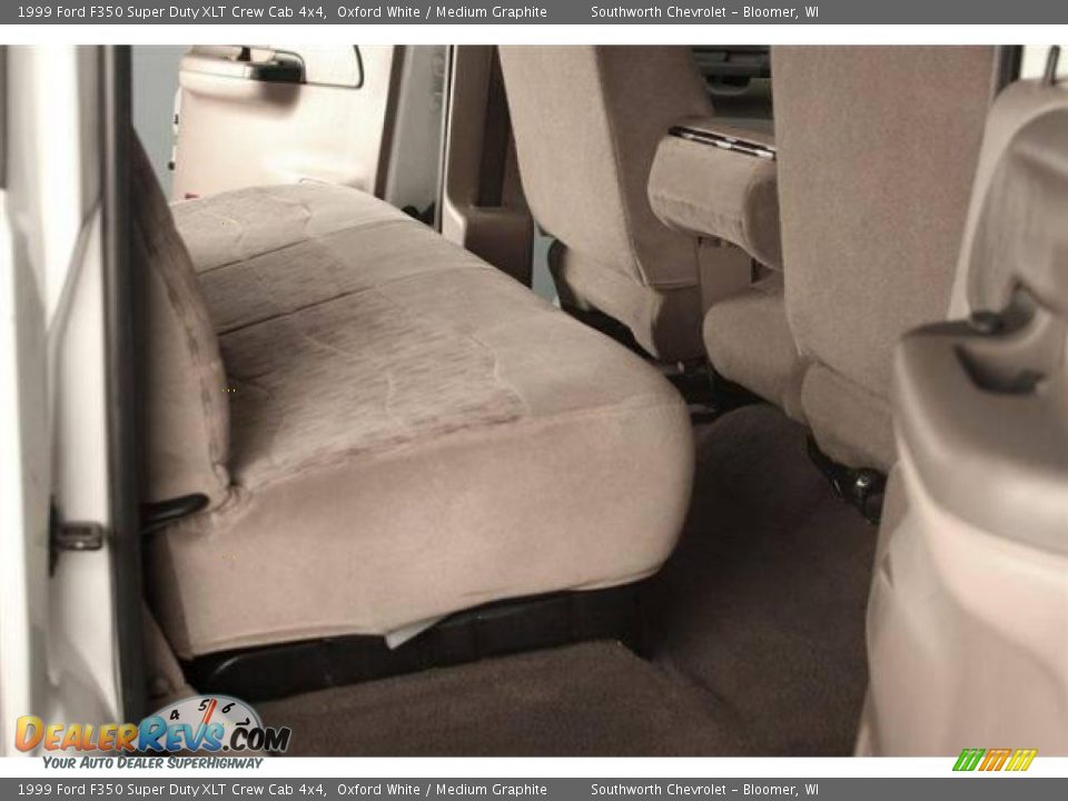 1999 Ford F350 Super Duty XLT Crew Cab 4x4 Oxford White / Medium Graphite Photo #4