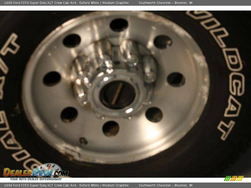 1999 Ford F350 Super Duty XLT Crew Cab 4x4 Oxford White / Medium Graphite Photo #8