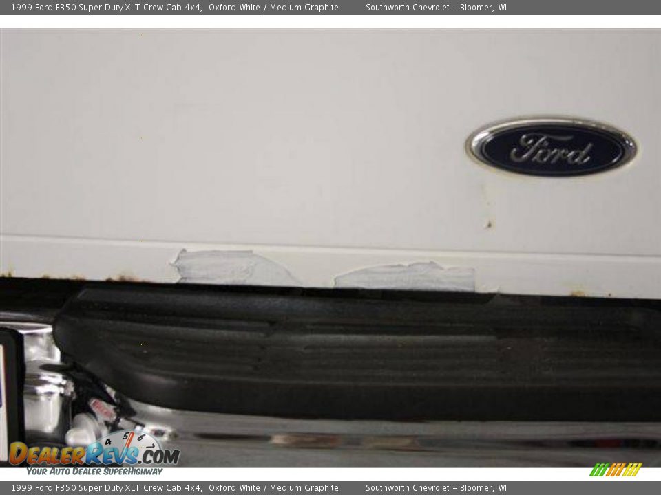 1999 Ford F350 Super Duty XLT Crew Cab 4x4 Oxford White / Medium Graphite Photo #10
