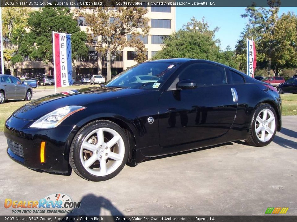 2003 Nissan 350Z Coupe Super Black / Carbon Black Photo #1