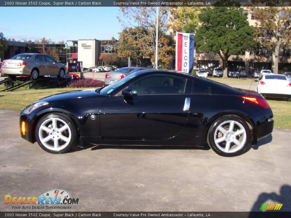 2003 Nissan 350Z Coupe Super Black / Carbon Black Photo #2