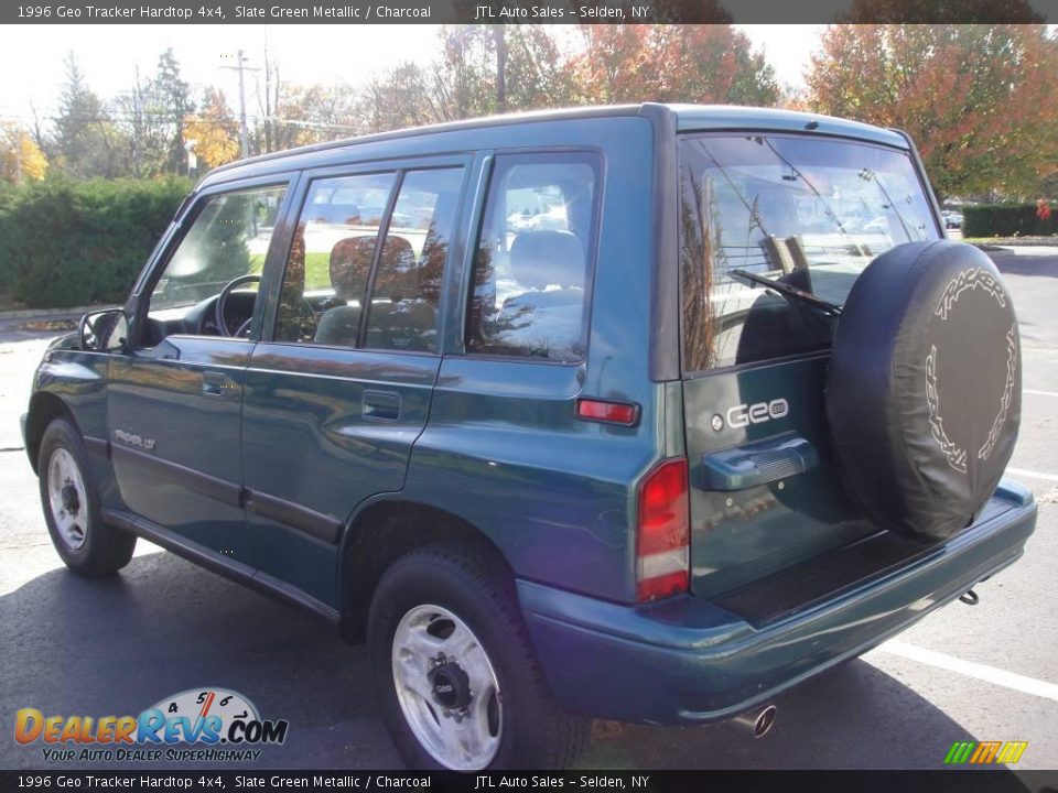 1996 Geo Tracker Hardtop 4x4 Slate Green Metallic / Charcoal Photo #4