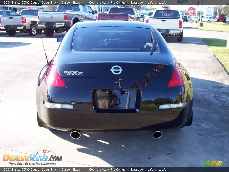 2003 Nissan 350Z Coupe Super Black / Carbon Black Photo #4