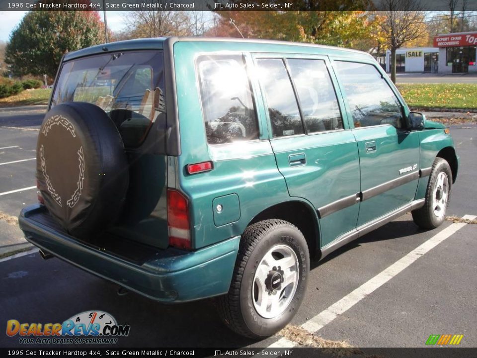 1996 Geo Tracker Hardtop 4x4 Slate Green Metallic / Charcoal Photo #6