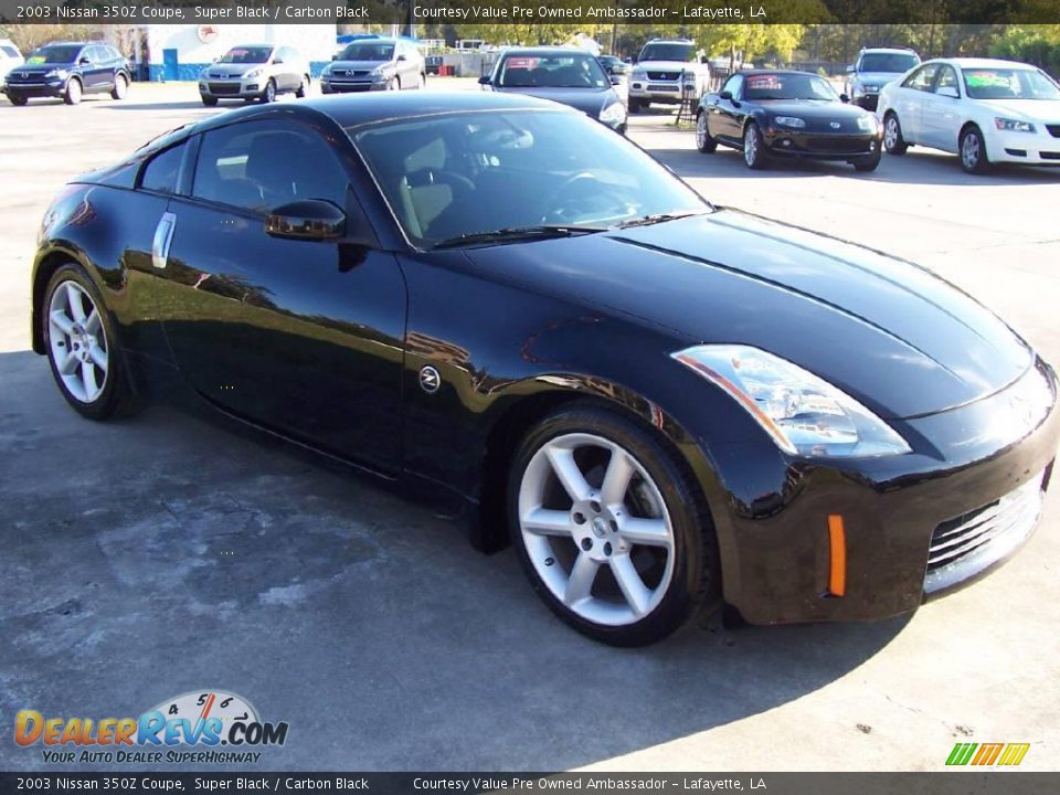 2003 Nissan 350Z Coupe Super Black / Carbon Black Photo #6