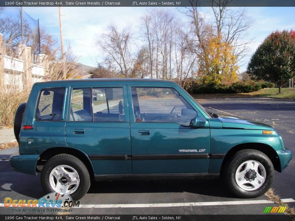 1996 Geo Tracker Hardtop 4x4 Slate Green Metallic / Charcoal Photo #7