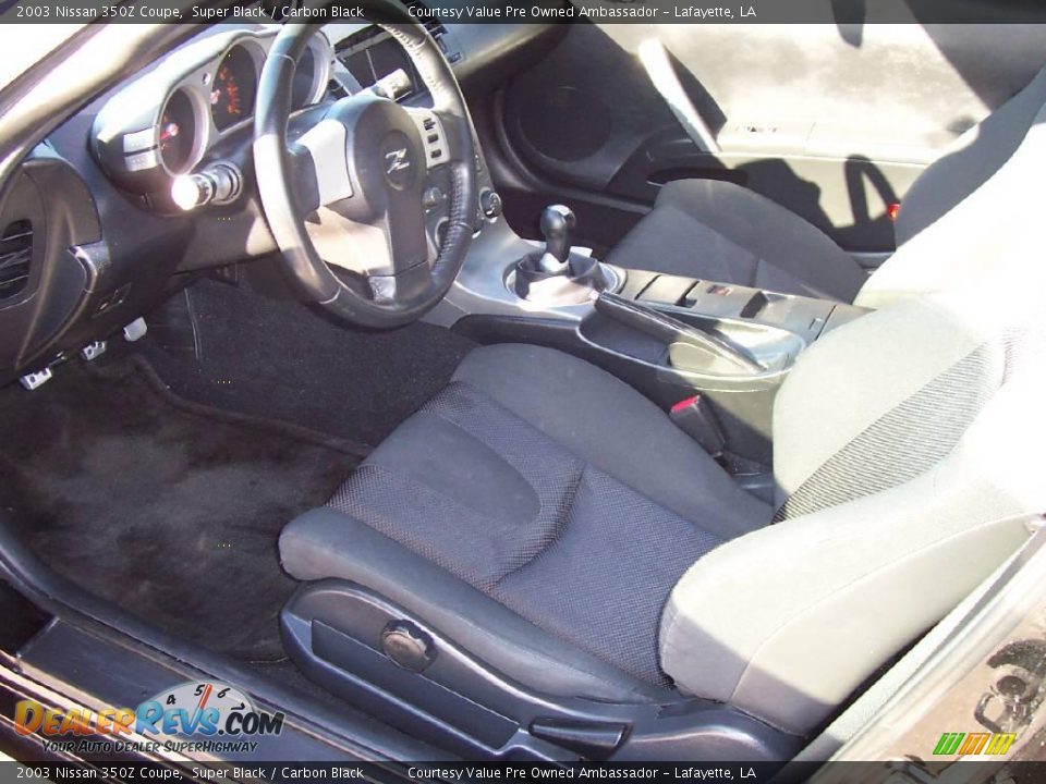 2003 Nissan 350Z Coupe Super Black / Carbon Black Photo #7