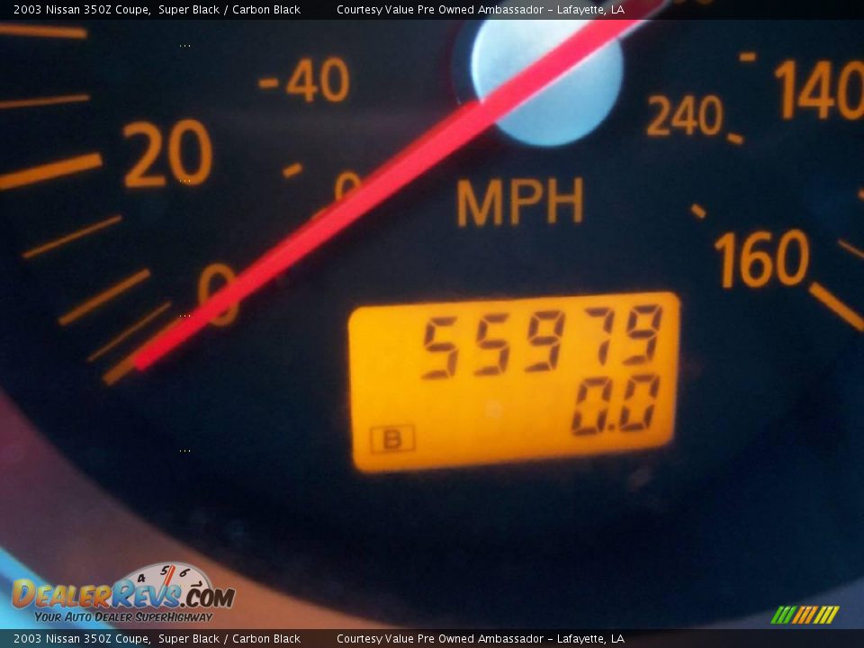 2003 Nissan 350Z Coupe Super Black / Carbon Black Photo #10