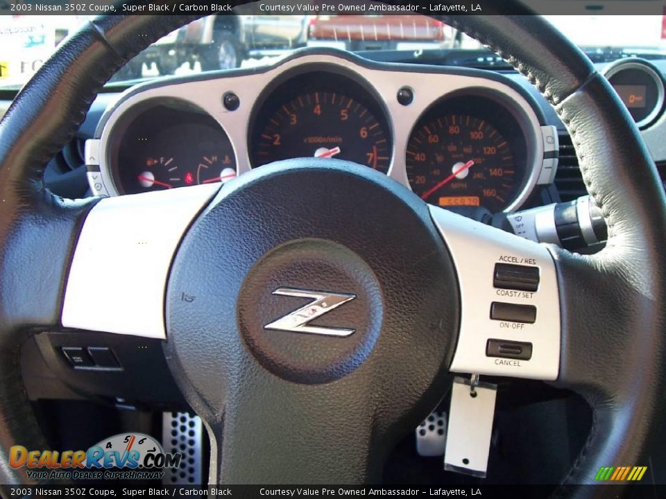 2003 Nissan 350Z Coupe Super Black / Carbon Black Photo #11