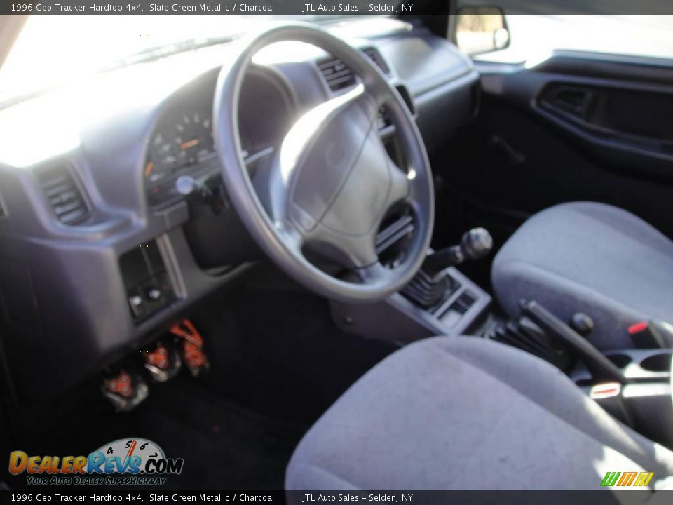 1996 Geo Tracker Hardtop 4x4 Slate Green Metallic / Charcoal Photo #11
