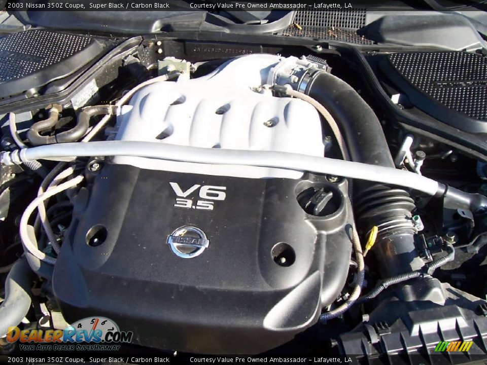 2003 Nissan 350Z Coupe Super Black / Carbon Black Photo #15