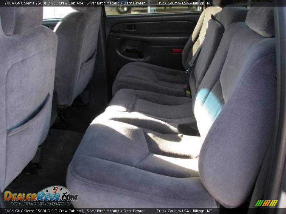 2004 GMC Sierra 2500HD SLT Crew Cab 4x4 Silver Birch Metallic / Dark Pewter Photo #8