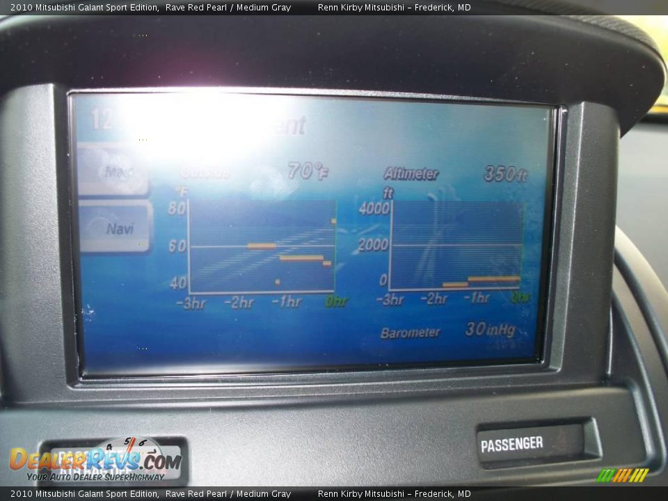 2010 Mitsubishi Galant Sport Edition Rave Red Pearl / Medium Gray Photo #20