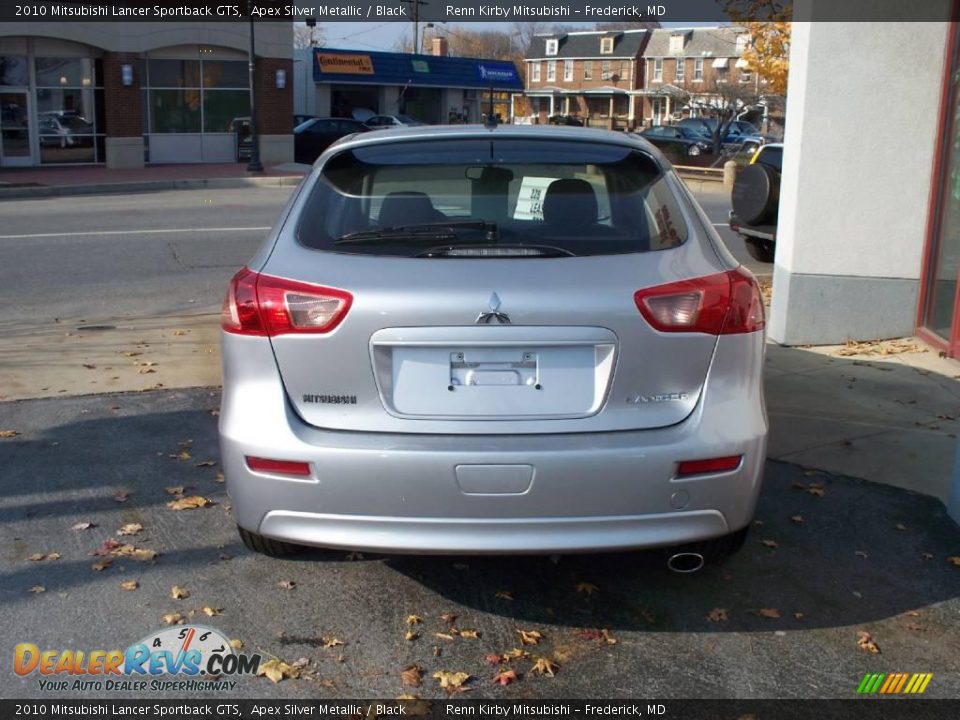 2010 Mitsubishi Lancer Sportback GTS Apex Silver Metallic / Black Photo #20