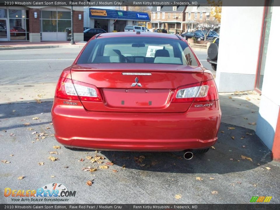 2010 Mitsubishi Galant Sport Edition Rave Red Pearl / Medium Gray Photo #28
