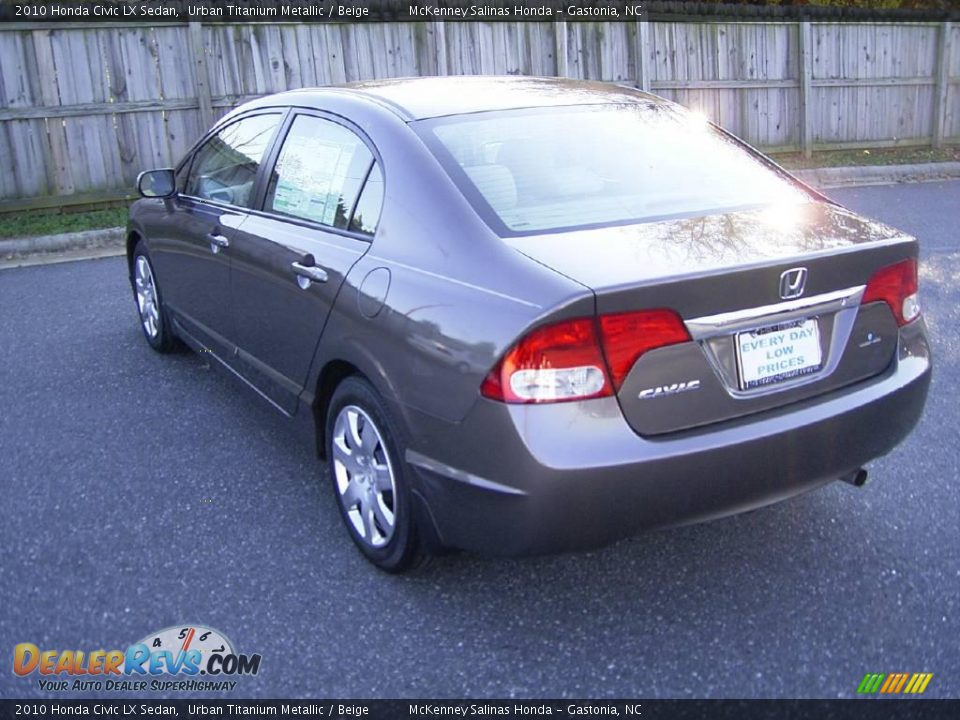 2010 Honda Civic LX Sedan Urban Titanium Metallic / Beige Photo #2