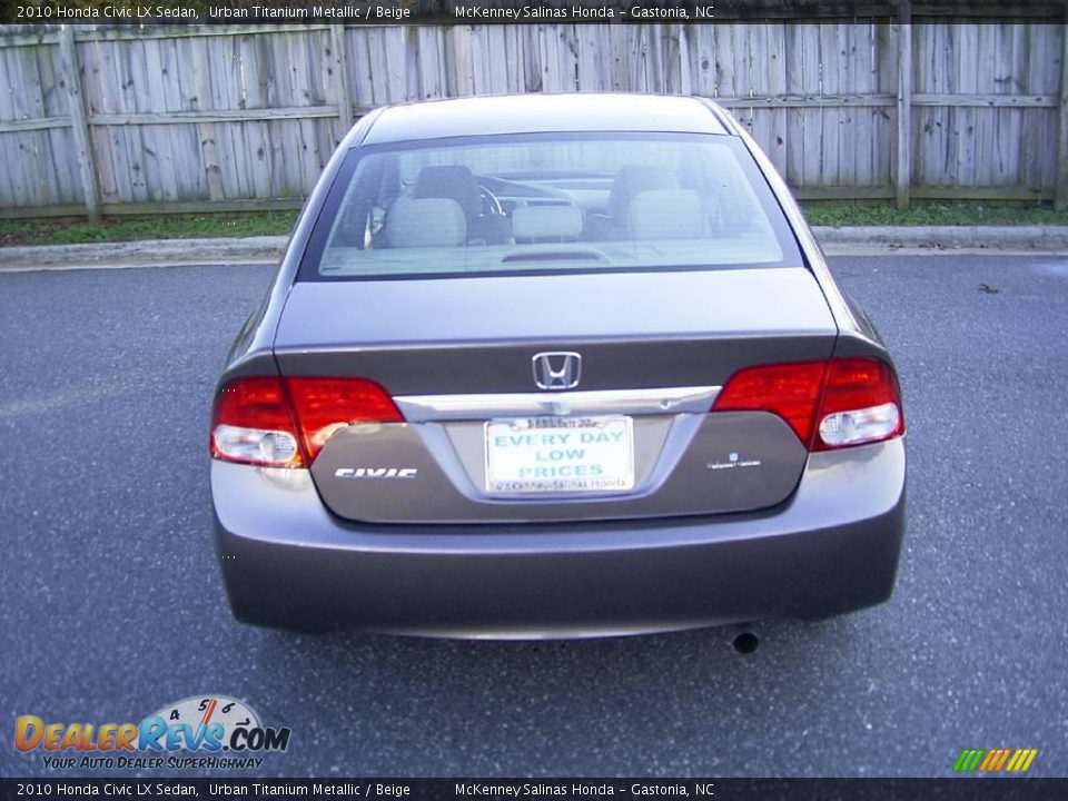 2010 Honda Civic LX Sedan Urban Titanium Metallic / Beige Photo #3