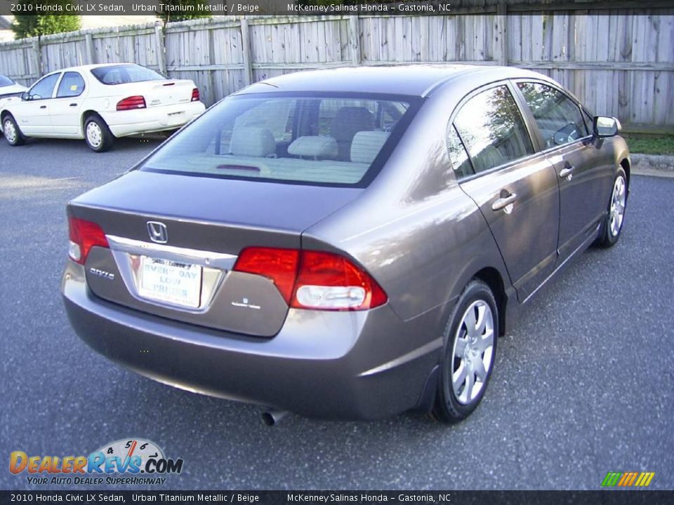 2010 Honda Civic LX Sedan Urban Titanium Metallic / Beige Photo #4
