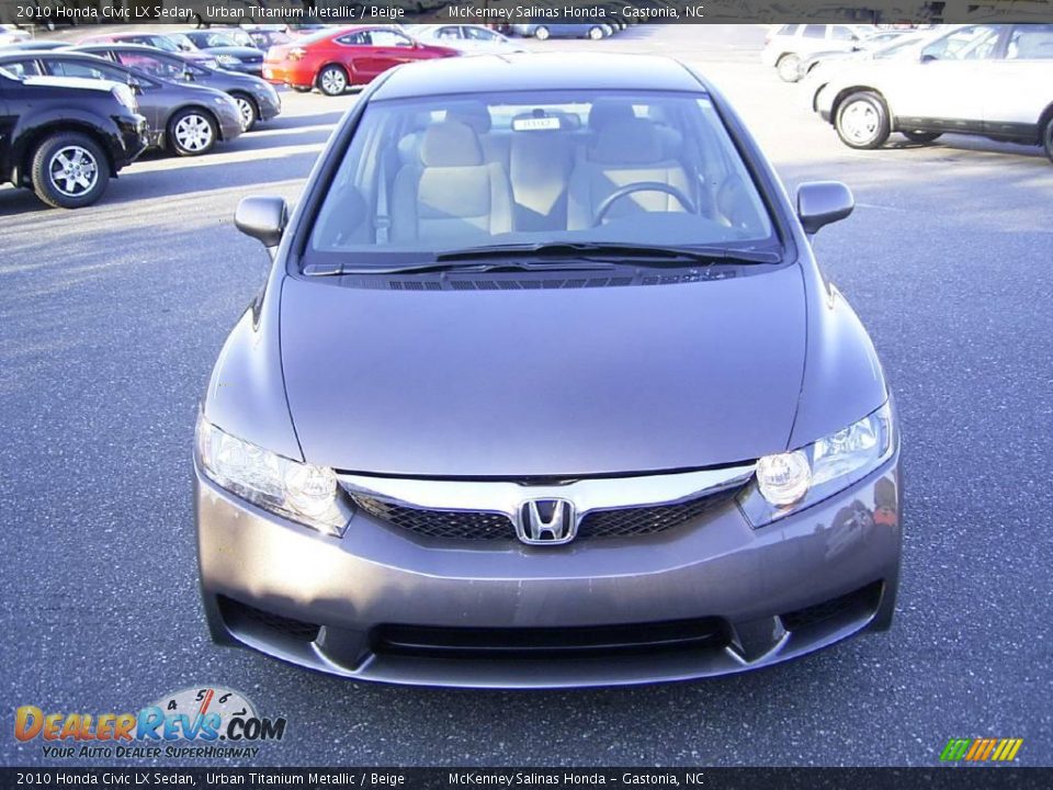2010 Honda Civic LX Sedan Urban Titanium Metallic / Beige Photo #6
