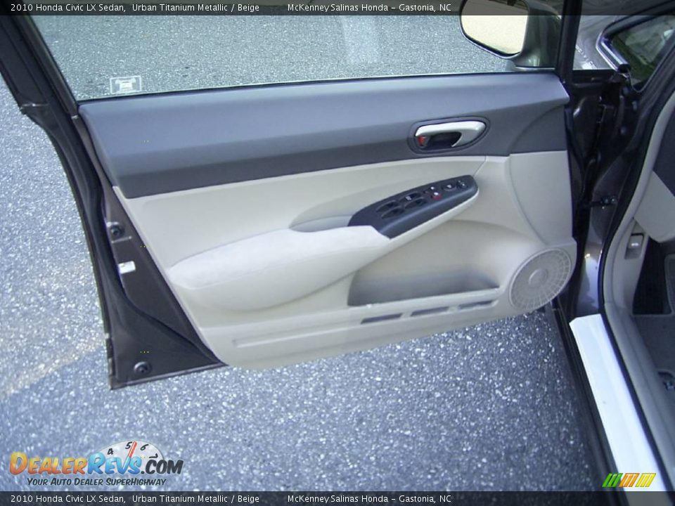 2010 Honda Civic LX Sedan Urban Titanium Metallic / Beige Photo #7