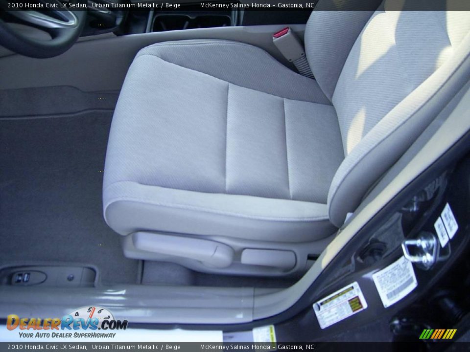 2010 Honda Civic LX Sedan Urban Titanium Metallic / Beige Photo #8
