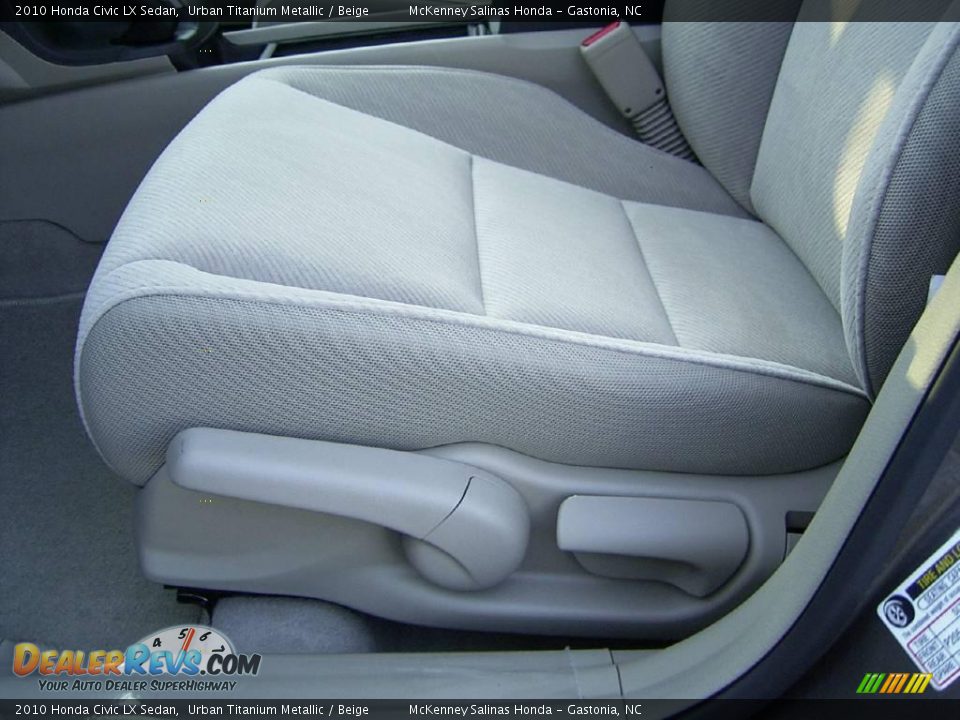 2010 Honda Civic LX Sedan Urban Titanium Metallic / Beige Photo #9