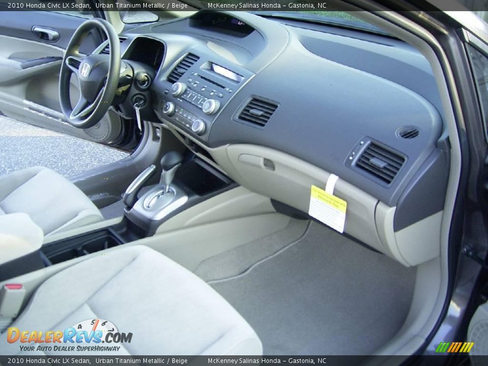 2010 Honda Civic LX Sedan Urban Titanium Metallic / Beige Photo #16