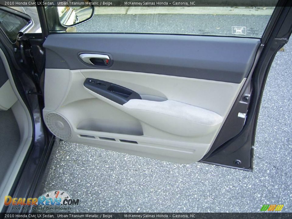 2010 Honda Civic LX Sedan Urban Titanium Metallic / Beige Photo #17