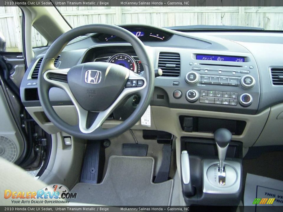 2010 Honda Civic LX Sedan Urban Titanium Metallic / Beige Photo #23