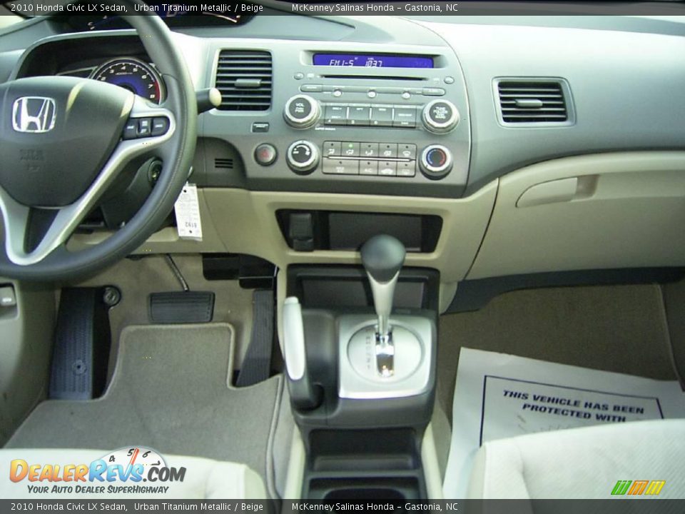 2010 Honda Civic LX Sedan Urban Titanium Metallic / Beige Photo #24