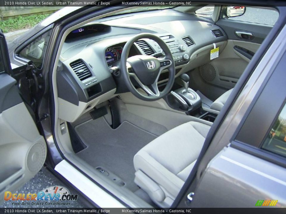 2010 Honda Civic LX Sedan Urban Titanium Metallic / Beige Photo #29