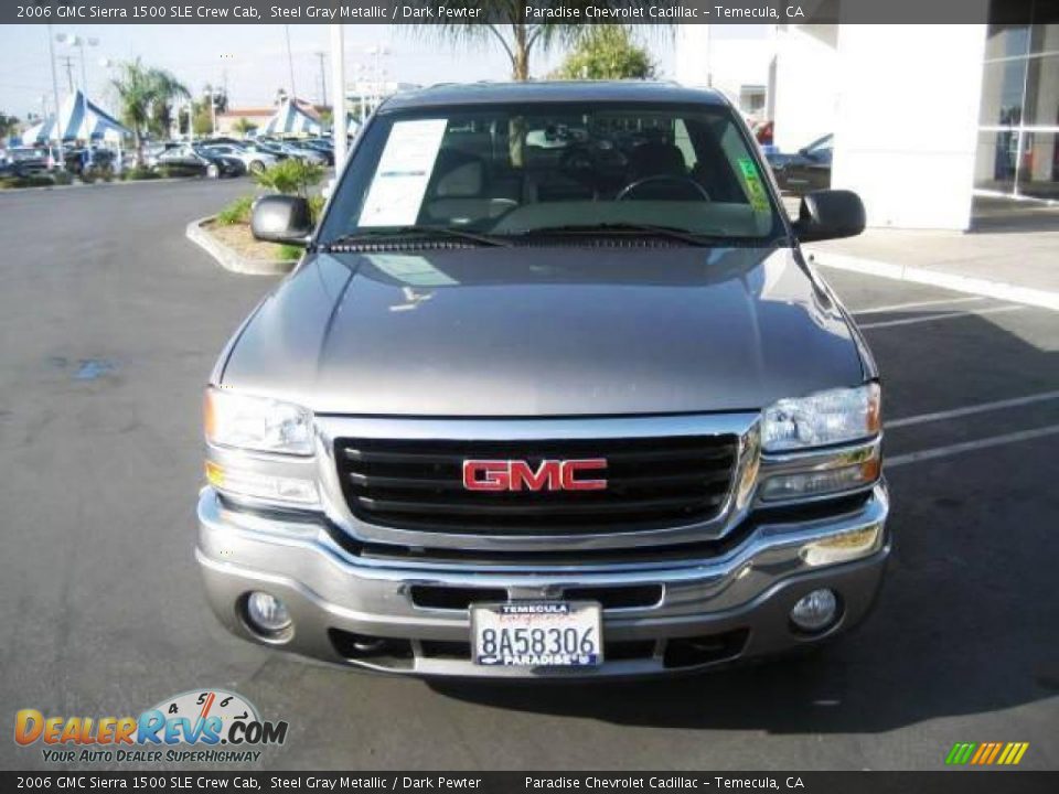 2006 GMC Sierra 1500 SLE Crew Cab Steel Gray Metallic / Dark Pewter Photo #2