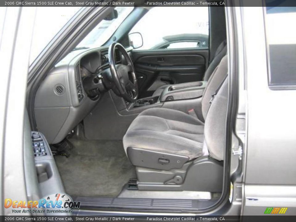2006 GMC Sierra 1500 SLE Crew Cab Steel Gray Metallic / Dark Pewter Photo #6