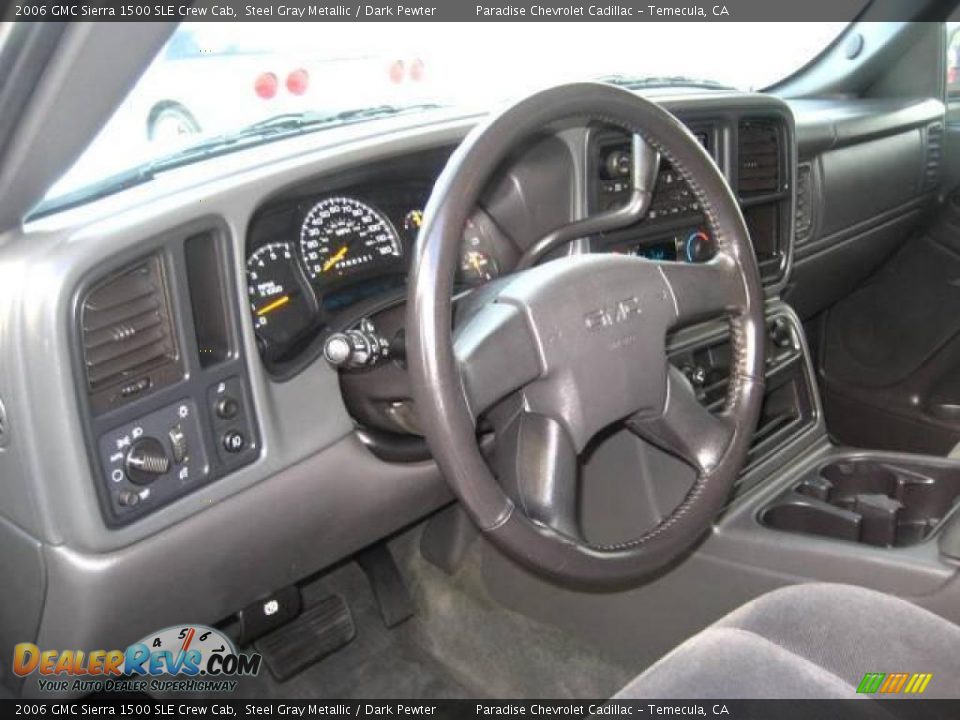 2006 GMC Sierra 1500 SLE Crew Cab Steel Gray Metallic / Dark Pewter Photo #8