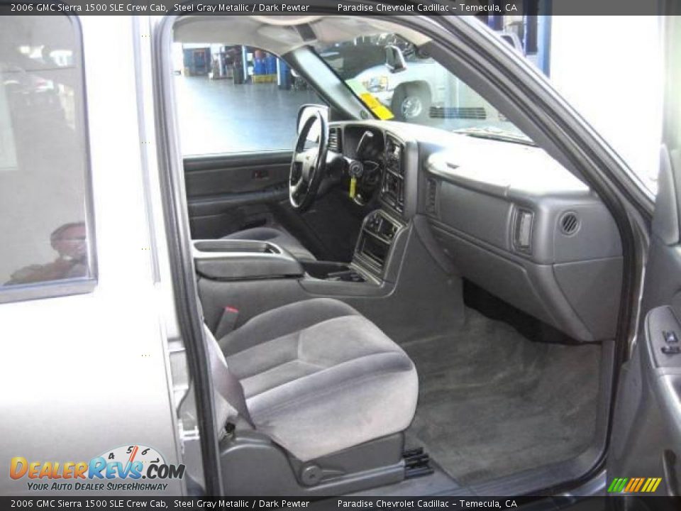 2006 GMC Sierra 1500 SLE Crew Cab Steel Gray Metallic / Dark Pewter Photo #10