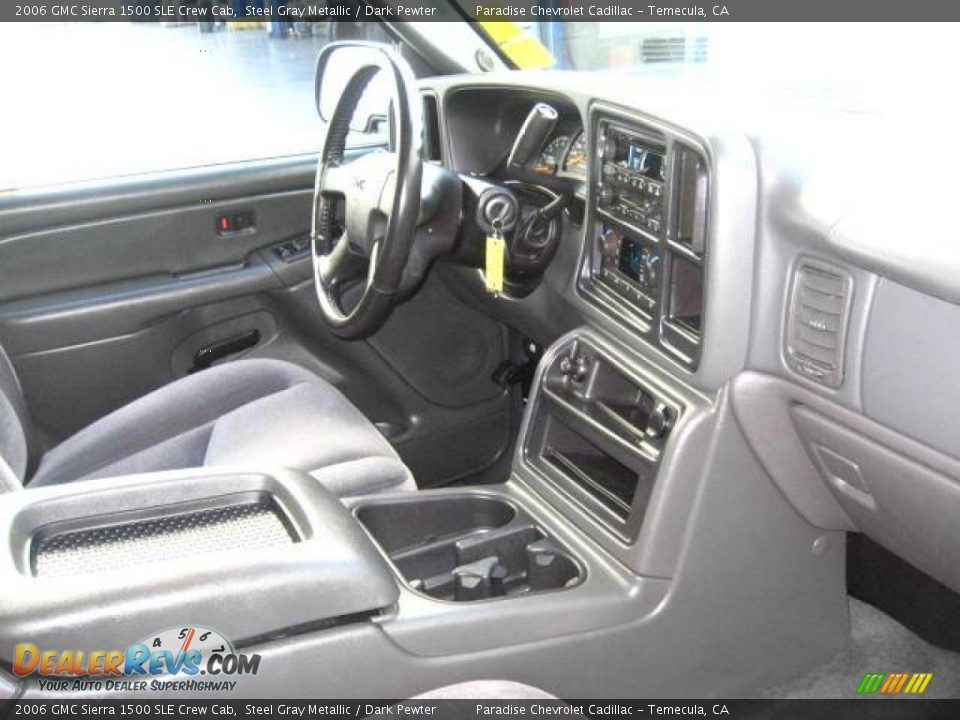 2006 GMC Sierra 1500 SLE Crew Cab Steel Gray Metallic / Dark Pewter Photo #11