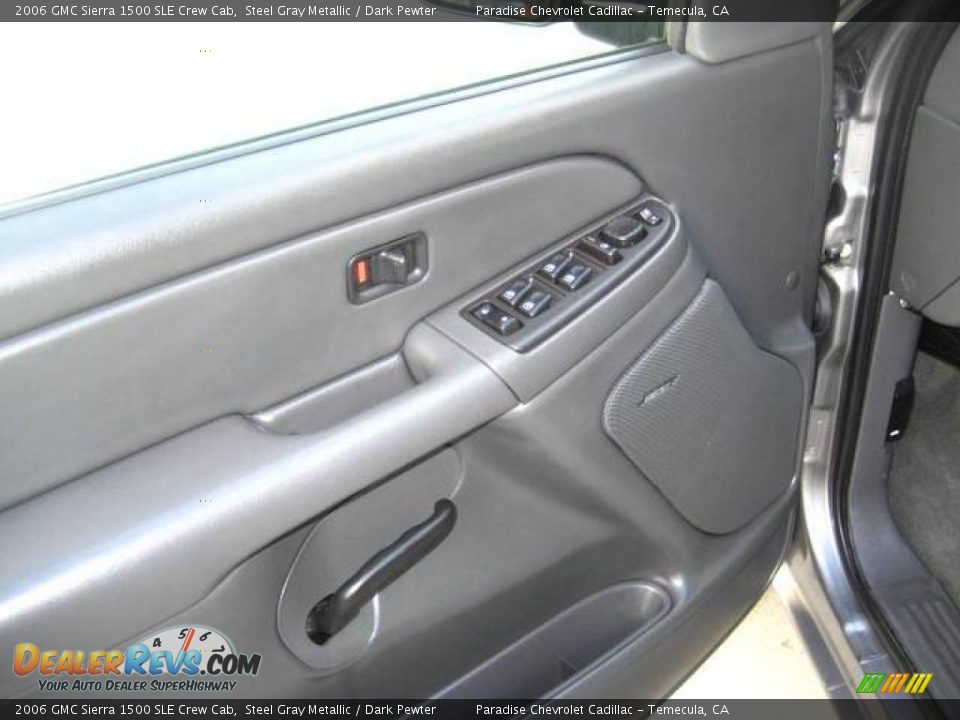 2006 GMC Sierra 1500 SLE Crew Cab Steel Gray Metallic / Dark Pewter Photo #14
