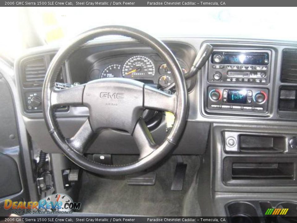 2006 GMC Sierra 1500 SLE Crew Cab Steel Gray Metallic / Dark Pewter Photo #15