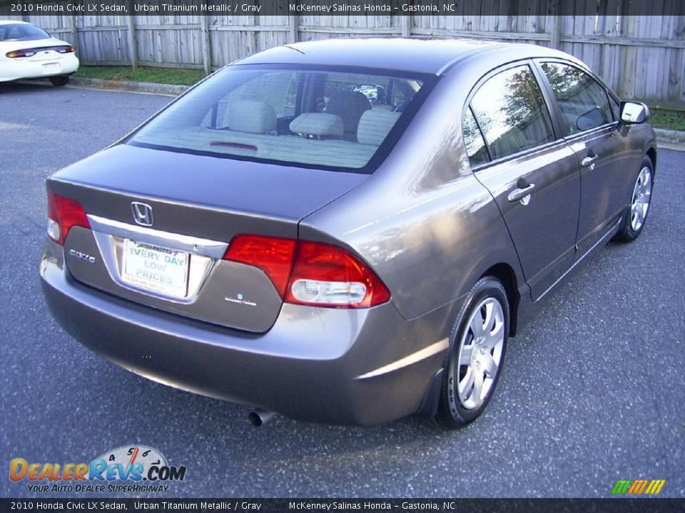 2010 Honda Civic LX Sedan Urban Titanium Metallic / Gray Photo #4
