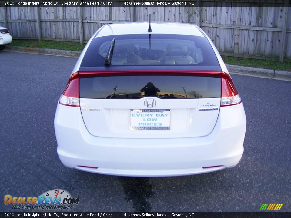 2010 Honda Insight Hybrid EX Spectrum White Pearl / Gray Photo #3