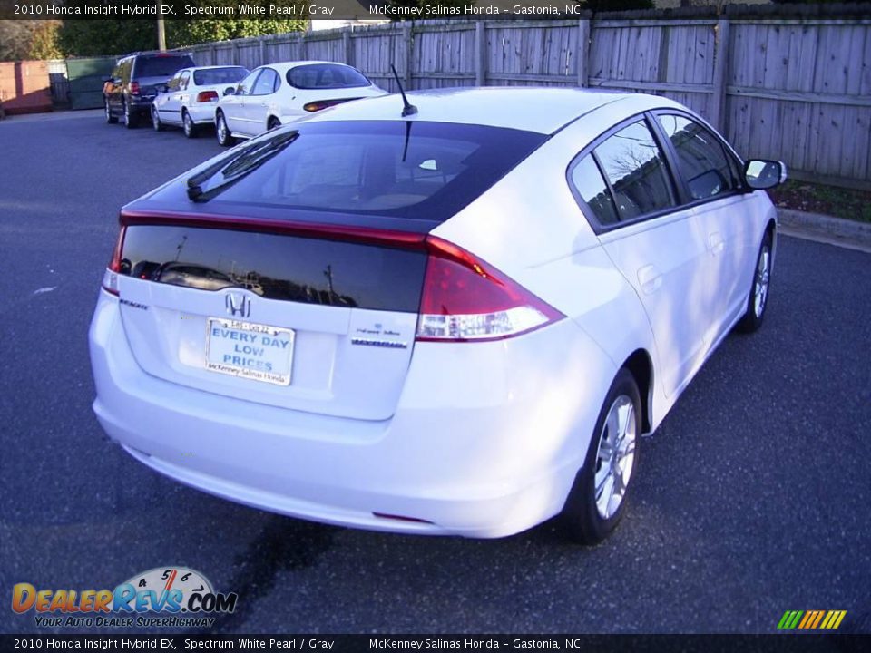 2010 Honda Insight Hybrid EX Spectrum White Pearl / Gray Photo #4