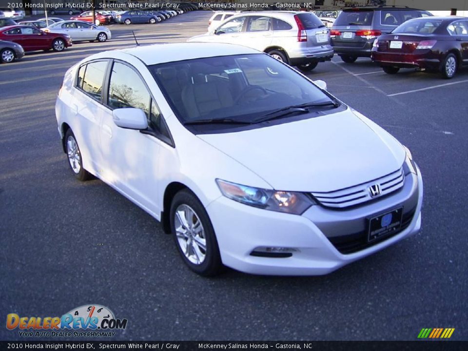 2010 Honda Insight Hybrid EX Spectrum White Pearl / Gray Photo #5