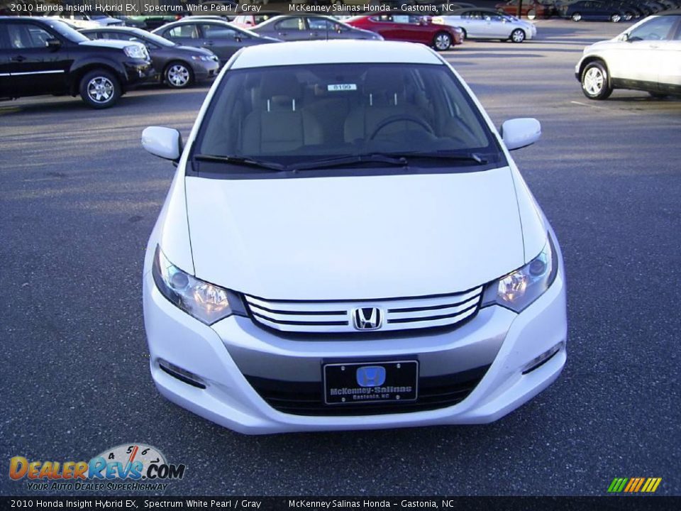 2010 Honda Insight Hybrid EX Spectrum White Pearl / Gray Photo #6