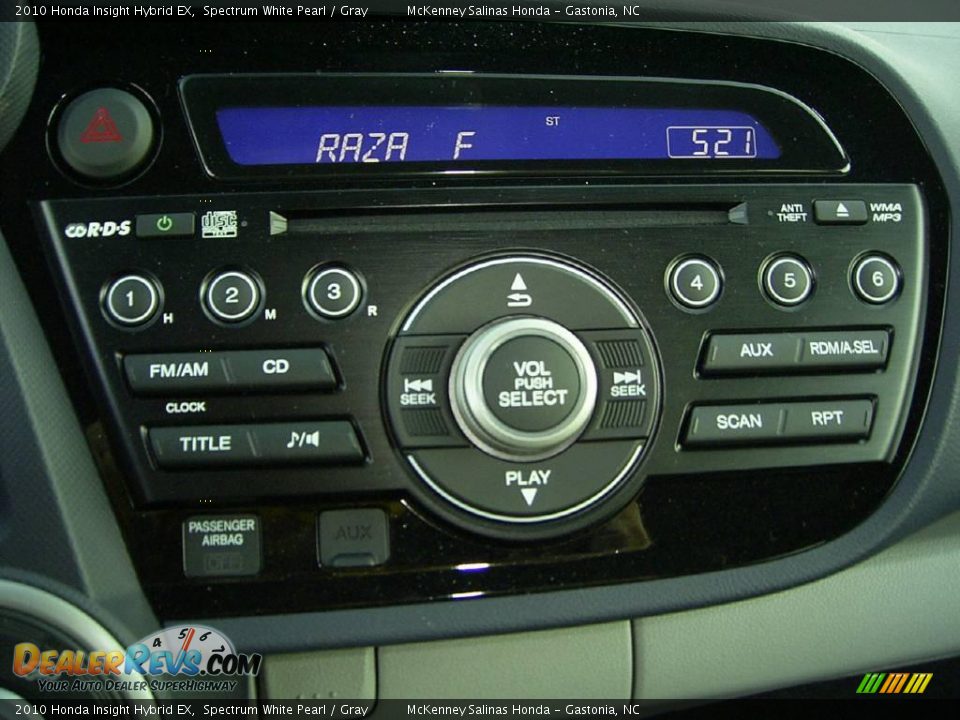 2010 Honda Insight Hybrid EX Spectrum White Pearl / Gray Photo #28