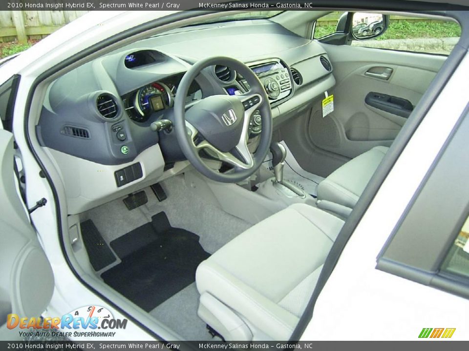2010 Honda Insight Hybrid EX Spectrum White Pearl / Gray Photo #32