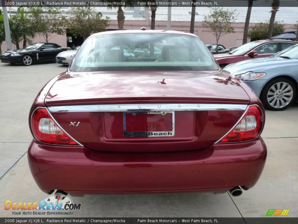 2008 Jaguar XJ XJ8 L Radiance Red Metallic / Champagne/Mocha Photo #5