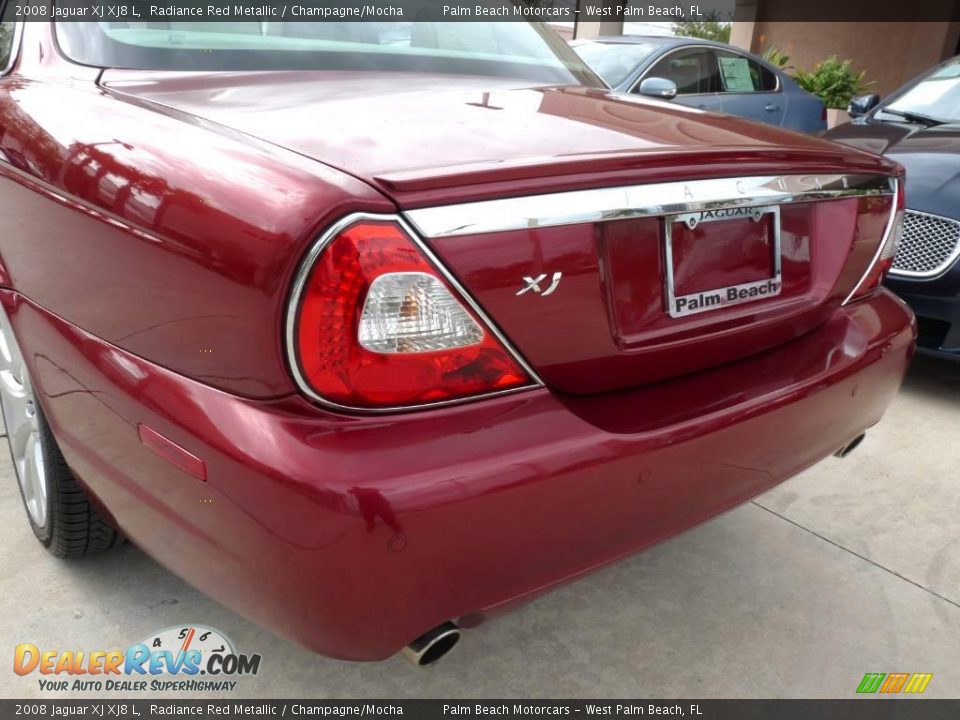 2008 Jaguar XJ XJ8 L Radiance Red Metallic / Champagne/Mocha Photo #8