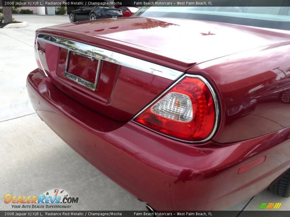 2008 Jaguar XJ XJ8 L Radiance Red Metallic / Champagne/Mocha Photo #9